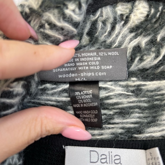 WOODEN SHIPS Paulo Buendia wool/mohair waterfall sweater/cardigan M/L - Picture 4 of 5